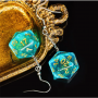 Boucle d oreilles - D20 - Translucide - Bleu Clair - Udixi