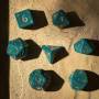 Runequest - Set de dés  - Turquoise - Doré - Qworkshop