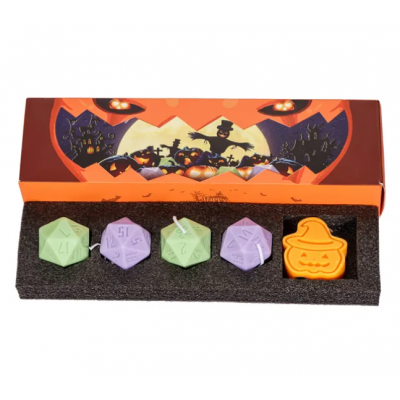 Pack bougie spécial Halloween - 4 D20 - 33mm - Udixi