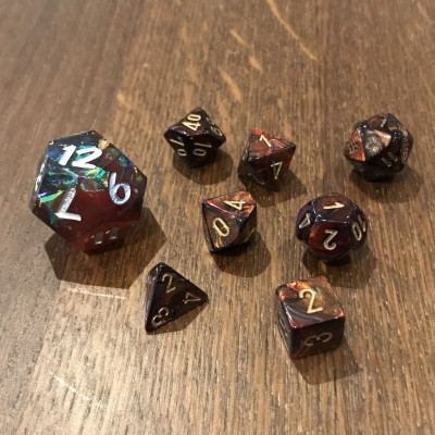 Chessex - Mini Scarab - Blue Blood - Doré - CHX 20419