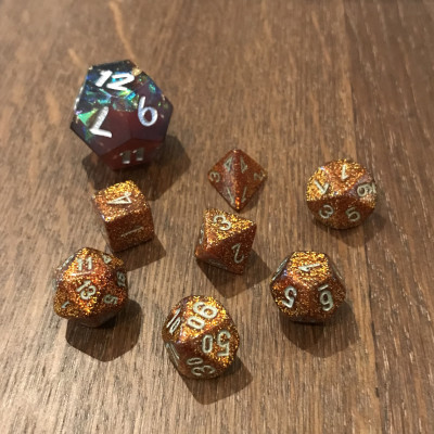 Chessex - Mini Glitter - Doré - Argenté - CHX 20503