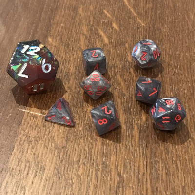 Chessex - Mini Velvet - Noir - Rouge - CHX 20478