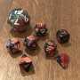 Chessex - Mini D20 Gemini - Noir - Rouge - Doré - CHX 20633-D20