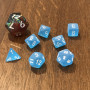 Chessex - Mini D20 - Frosted - Bleu Caraïbes - Blanc - CHX 20416-D20