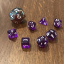 Chessex - Mini D10 - Translucide - Pourpre - Blanc - CHX 20377-D10