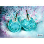 Boucle d oreilles - Clou - Mini D20 - Translucide - Sarcelle - Chessex