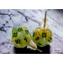 Boucle d oreilles - Clou- Mini D20 - Marble - Vert - Chessex