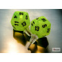 Boucle d oreilles - Clou - Mini D20 - Vortex - Vert Brillant - Chessex