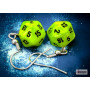 Boucle d oreilles - Crochet- Mini D20 - Vortex - Vert Brillant - Chessex