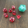 Chessex - Mini Translucide - Rouge - Blanc - CHX 20374