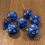 Chessex - Opaque - Bleu - Blanc - Set 7 dés - CHX 25406