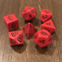 Chessex - Opaque - Rouge - Noir - Set 7 dés - CHX 25414