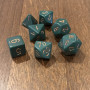 Chessex - Opaque - Vert Dusty - Doré  - Set 7 dés - CHX 25415