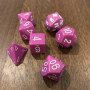 Chessex - Opaque - Mauve - Blanc - Set 7 dés - CHX 25427