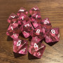 Dés Gem - D8 - Magenta - Blanc - HD