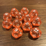 Dés Gem - D12 - Orange - Blanc - HD