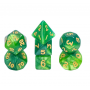 Mini Dice - Set 7 dés - Pearl - Vert - Doré - HD