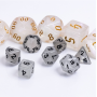 Mini Dice - D10 - Transparent - Noir - Fluo - HD