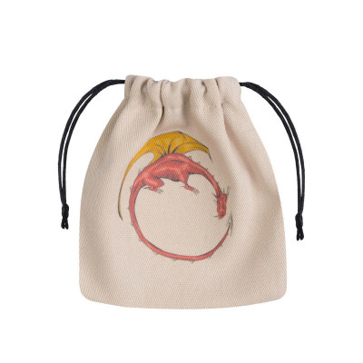 Sac à dés - Dragon - Beige - Multicouleur - Qworkshop