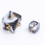 Mini Dice - D20 - Noir Blanc  - Doré - Blend - HD