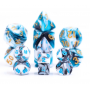 Mini Dice - D20 - Noir Blanc  - Bleu - Blend - HD