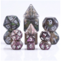 Mini Dice - D4 - Irisé - Pourpre - Blanc  - HD