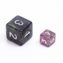 Mini Dice - D10 - Irisé - Pourpre - Blanc  - HD