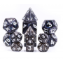 Mini Dice - D10  -  Glitter - Noir - Blanc - HD