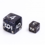 Mini Dice - D10  -  Glitter - Noir - Blanc - HD