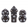 Mini Dice - D10  -  Glitter - Noir - Blanc - HD