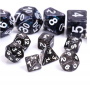 Mini Dice - D20 -  Glitter - Noir - Blanc - HD
