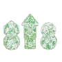 Mini Dice - D6 - Glitter - Vert - Blanc - HD