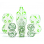 Mini Dice - D12 - Glitter - Vert - Blanc - HD