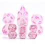 Mini Dice - D10 unité  - Glitter - Rose - Blanc - HD