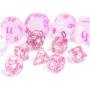 Mini Dice - D12  - Glitter - Rose - Blanc - HD