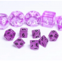 Mini Dice - Set 7 dés - Pourpre - Fluo - HD