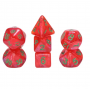 Mini Dice - D10 - Glitter - Rouge - Vert -  HD