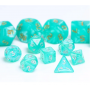 Mini Dice - D12 - Glitter - Sarcelle - Argenté -  HD