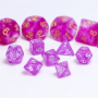 Mini Dice - D10 - Glitter - Pourpre - Argenté -  HD