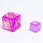 Mini Dice - D10 - Glitter - Pourpre - Argenté -  HD