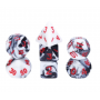 Mini Dice - D10 unité - Blend - Noir - Blanc - Rouge-  HD