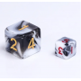 Mini Dice - D12 - Blend - Noir - Blanc - Rouge-  HD