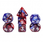 Mini Dice - D20 - Blend - Bleu - Rouge - Blanc -  HD