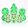 Mini Dice - Set 7 dés - Fluo - Blanc - Noir -  HD