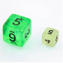Mini Dice - Set 7 dés - Fluo - Blanc - Noir -  HD