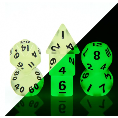 Mini Dice - D10 unité  - Fluo - Blanc - Noir -  HD