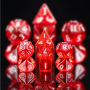 Mini Dice - D20  - Translucide - Rouge - Blanc -  HD