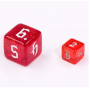 Mini Dice - D20  - Translucide - Rouge - Blanc -  HD