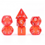 Mini Dice - D10 unité  - Translucide - Rouge - Blanc -  HD