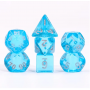 Mini Dice - D10 unité  - Translucide - Bleu - Blanc -  HD